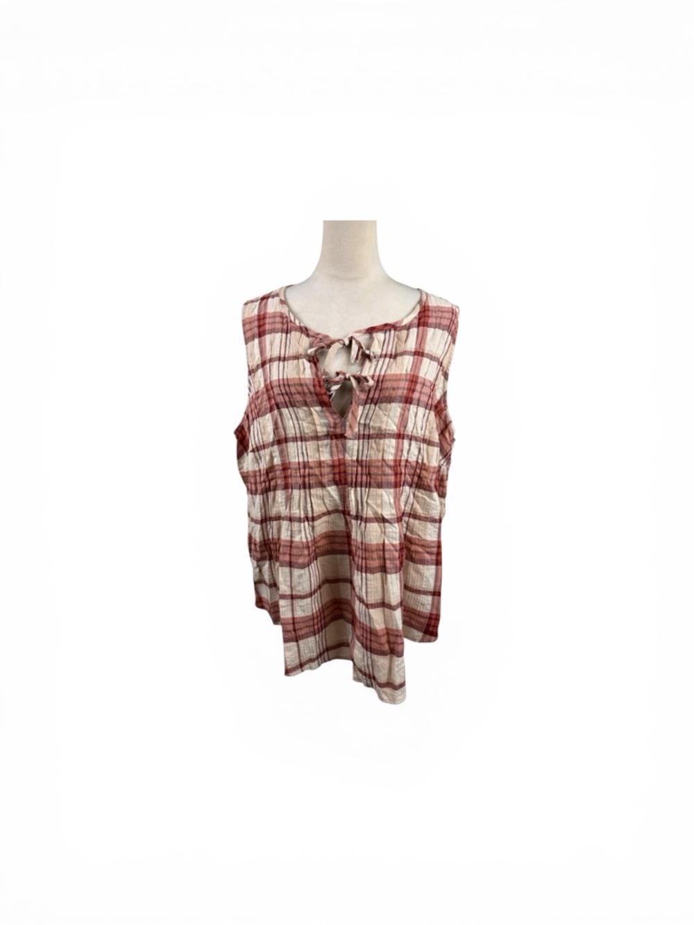 torrid Plaid Tie-Front Tank top size 2-2X/18-20